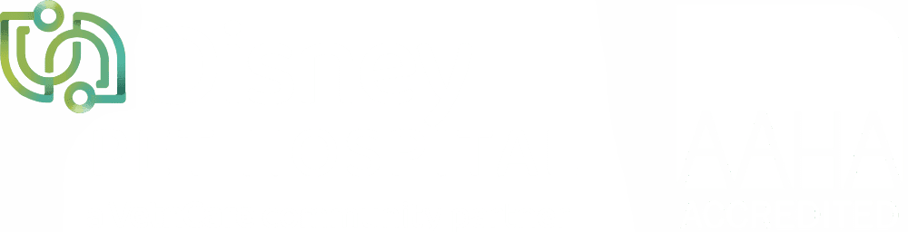 logo for disney pet hospital in white